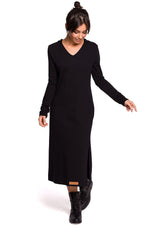 Praktiske Dagskjole BeWear til dame fra MS StyleHaven, laget av polyester, farge Rosa, størrelse XL, med long ermer, perfekt til dress