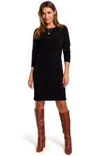 Dagkjole Stylove til dame fra MS StyleHaven, laget av Bomull, farge Blå, størrelse XL, med long ermer, perfekt til dress