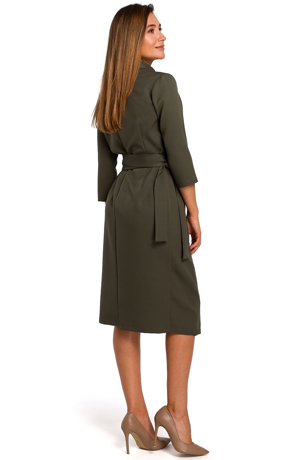 Dagkjole Stylove til dame fra MS StyleHaven, laget av polyester, farge Grønn, størrelse M, med lang ermer, perfekt til dress