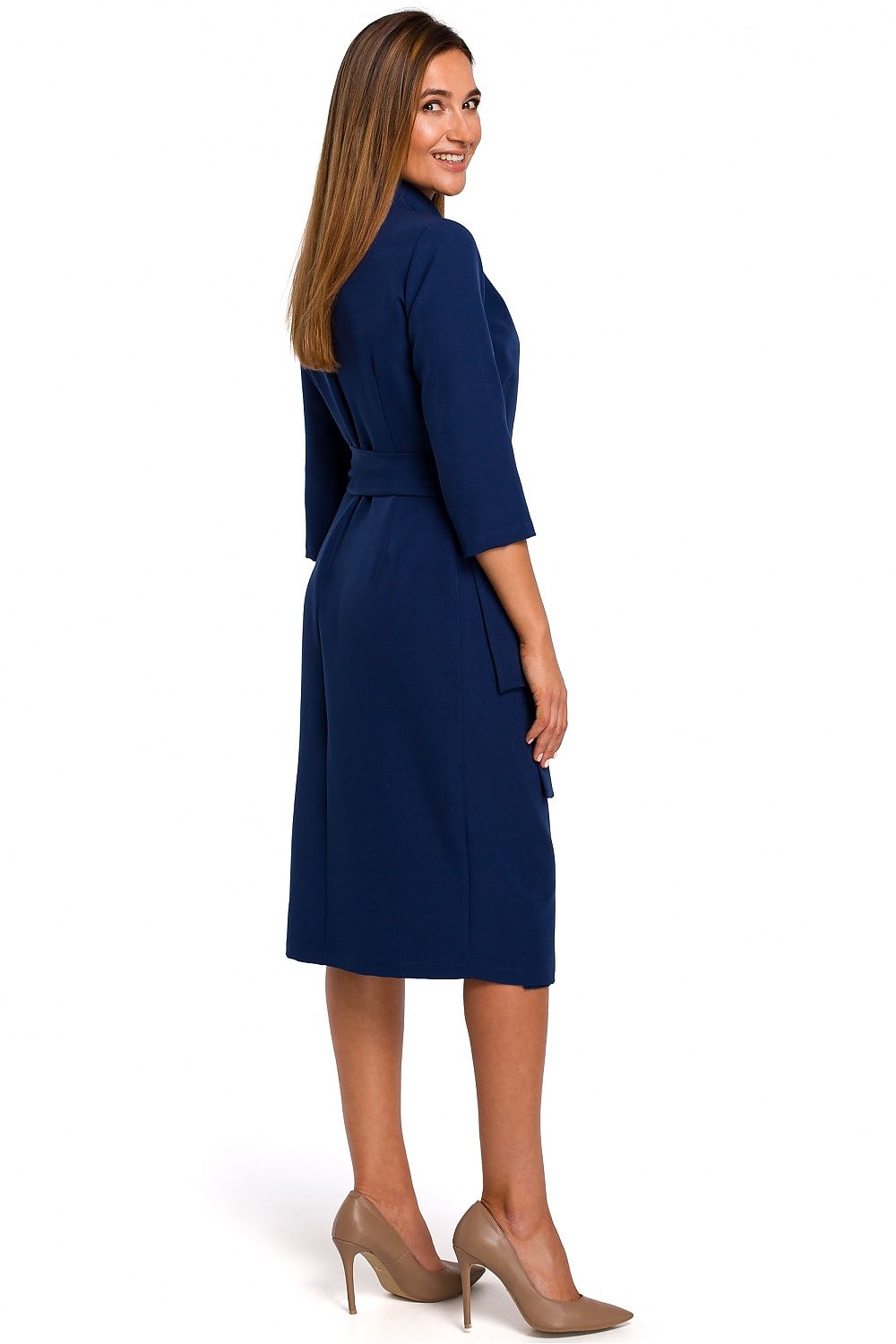 Dagkjole Stylove til dame fra MS StyleHaven, laget av polyester, farge Brun, størrelse s, med lang ermer, perfekt til dress