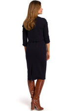 Dagkjole Stylove til dame fra MS StyleHaven, laget av Bomull, farge Grønn, størrelse L, med lang ermer, perfekt til dress