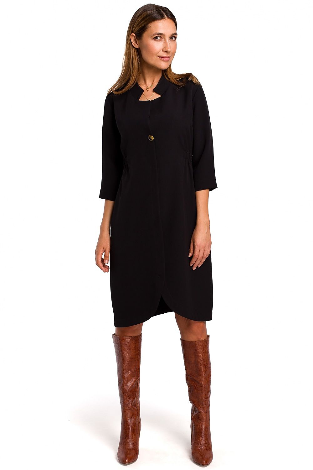 Dagkjole Stylove til dame fra MS StyleHaven, laget av polyester, farge Grønn, størrelse M, med lang ermer, perfekt til dress