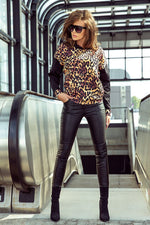 Kenguru genser til dame fra MS StyleHaven, laget av Viskose; polyester, farge Brun, størrelse M, med long ermer, perfekt til casual; dress
