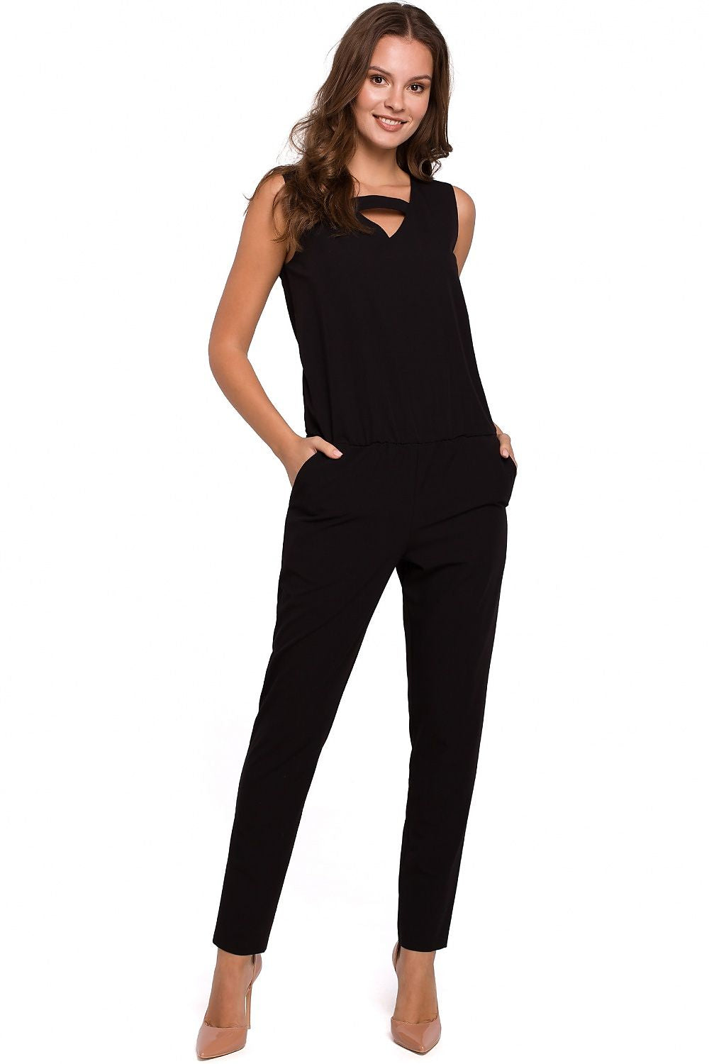 Dress Makover til dame fra MS StyleHaven, laget av polyester; rayon, farge Svart, størrelse s, med sleeveless ermer
