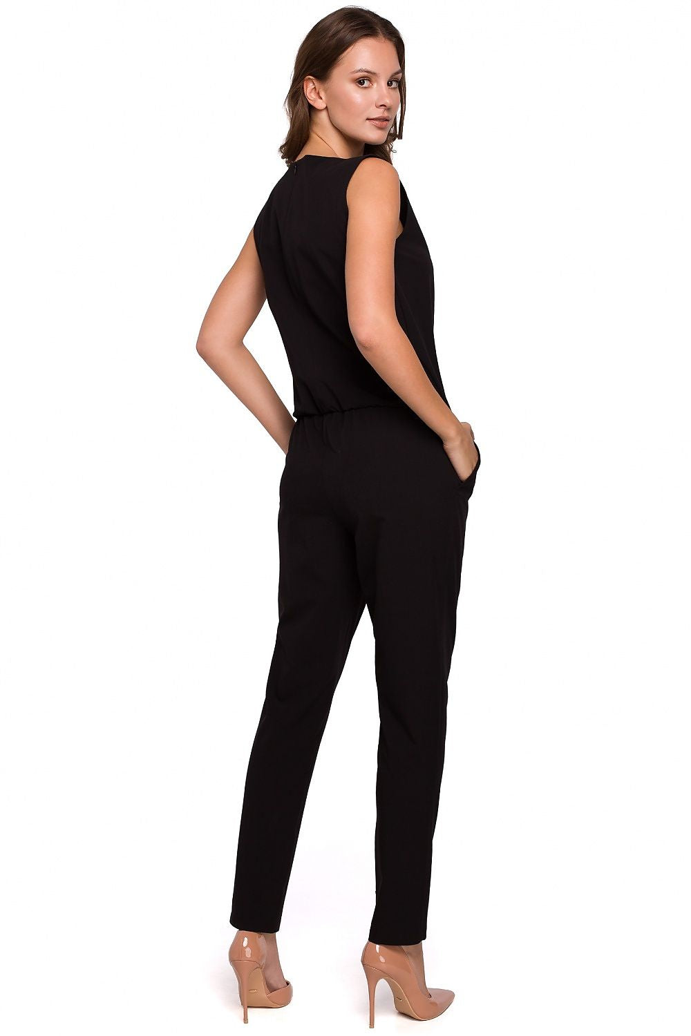 Dress Makover til dame fra MS StyleHaven, laget av polyester; rayon, farge Svart, størrelse M, med sleeveless ermer