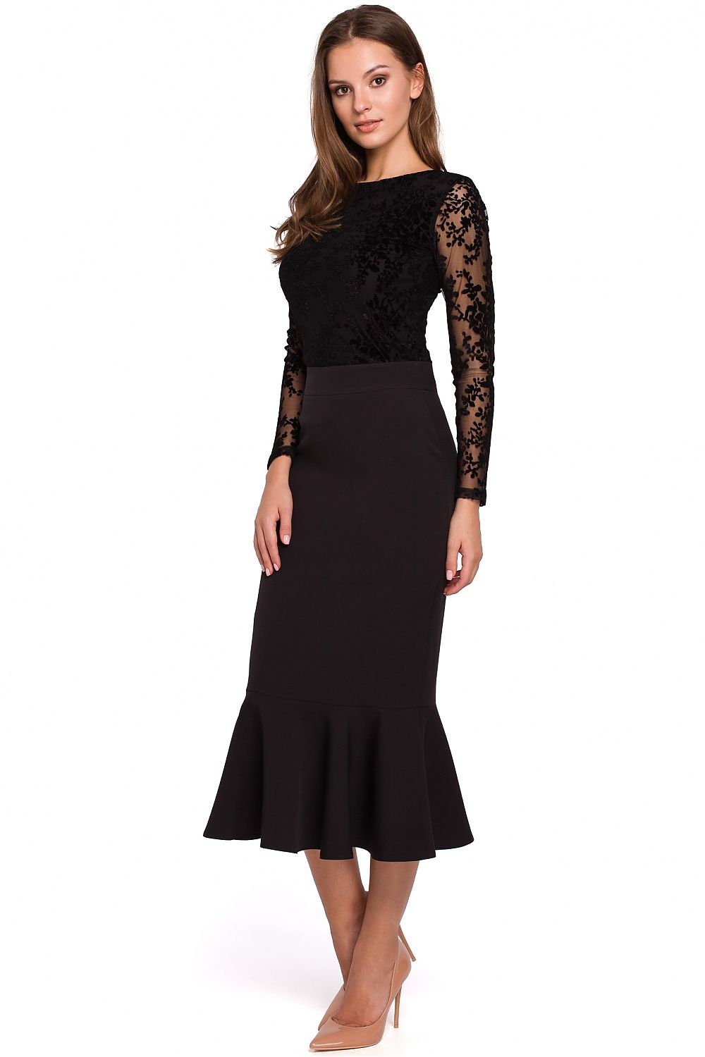 Pennskjørt - Makover til dame fra MS StyleHaven, laget av polyester, farge Rosa, størrelse L, med sleeveless ermer