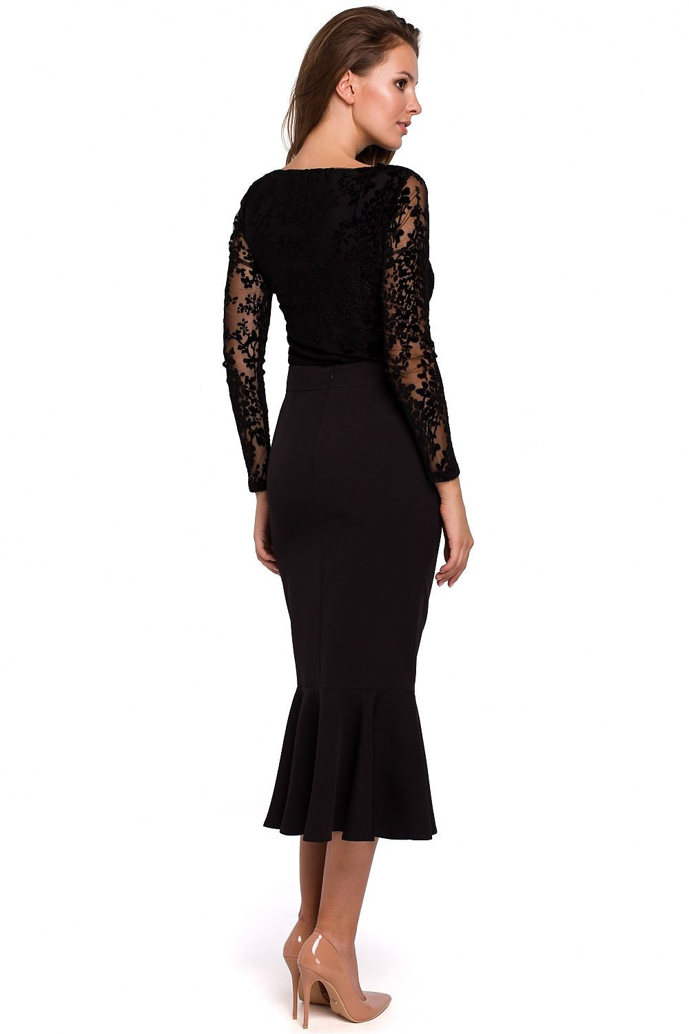 Pennskjørt - Makover til dame fra MS StyleHaven, laget av polyester, farge Rosa, størrelse XL, med sleeveless ermer