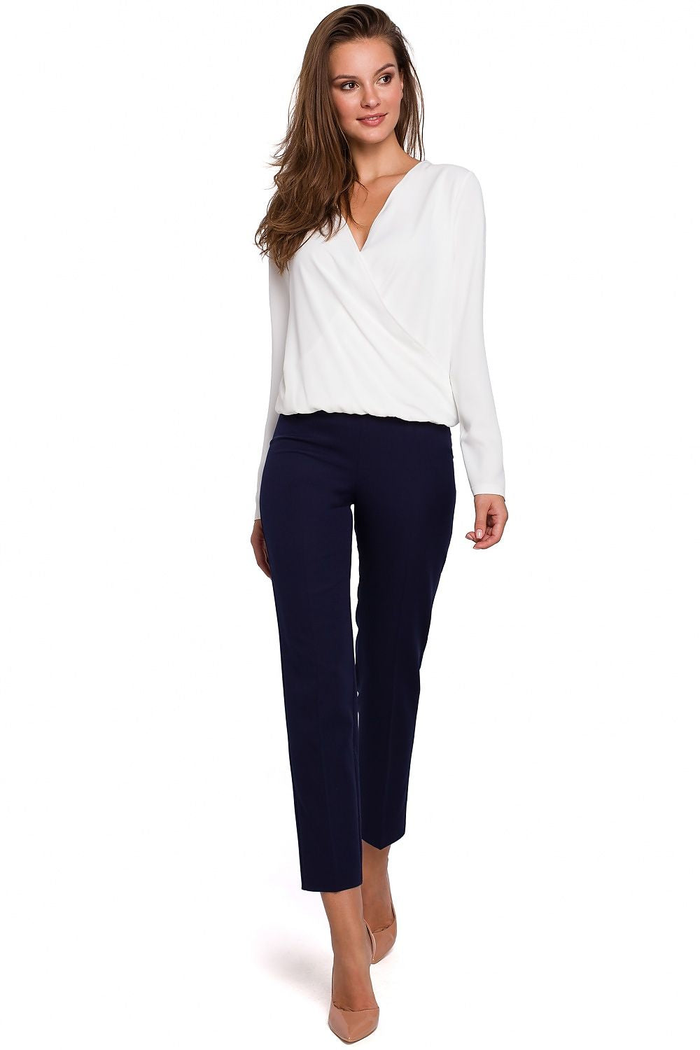 Damebukser / Makover til dame fra MS StyleHaven, laget av polyester; Elastan, farge Grå, størrelse L, med sleeveless ermer