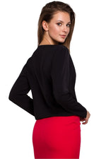 Bluse Makover til dame fra MS StyleHaven, laget av polyester; Elastan, farge Grønn, størrelse s, med long ermer