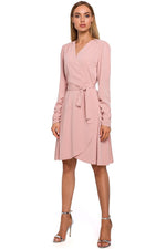 Feminin Dagkjole Moe til dame fra MS StyleHaven, laget av polyester, farge Blå, størrelse L, med long ermer, perfekt til casual; dress
