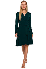 Feminin Dagkjole Moe til dame fra MS StyleHaven, laget av polyester, farge Blå, størrelse XXL, med long ermer, perfekt til casual; dress