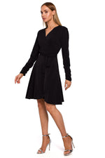 Feminin Dagkjole Moe til dame fra MS StyleHaven, laget av polyester, farge Rosa, størrelse M, med long ermer, perfekt til casual; dress