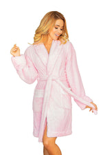Paleo strikket badekåpe fra Kalimo til dame fra MS StyleHaven, laget av polyester, farge Rosa, størrelse S, med long; 3-4 ermer, perfekt til casual; dress