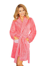 Paleo strikket badekåpe fra Kalimo til dame fra MS StyleHaven, laget av polyester, farge Rosa, størrelse M, med long; 3-4 ermer, perfekt til casual; dress