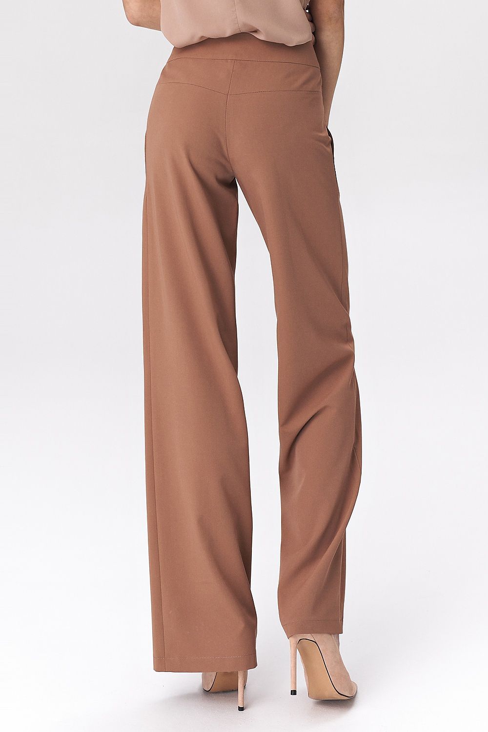 Damebukser Nife til dame fra MS StyleHaven, laget av polyester; Viskose, farge Brun, størrelse 38, med long ermer, perfekt til casual; dress