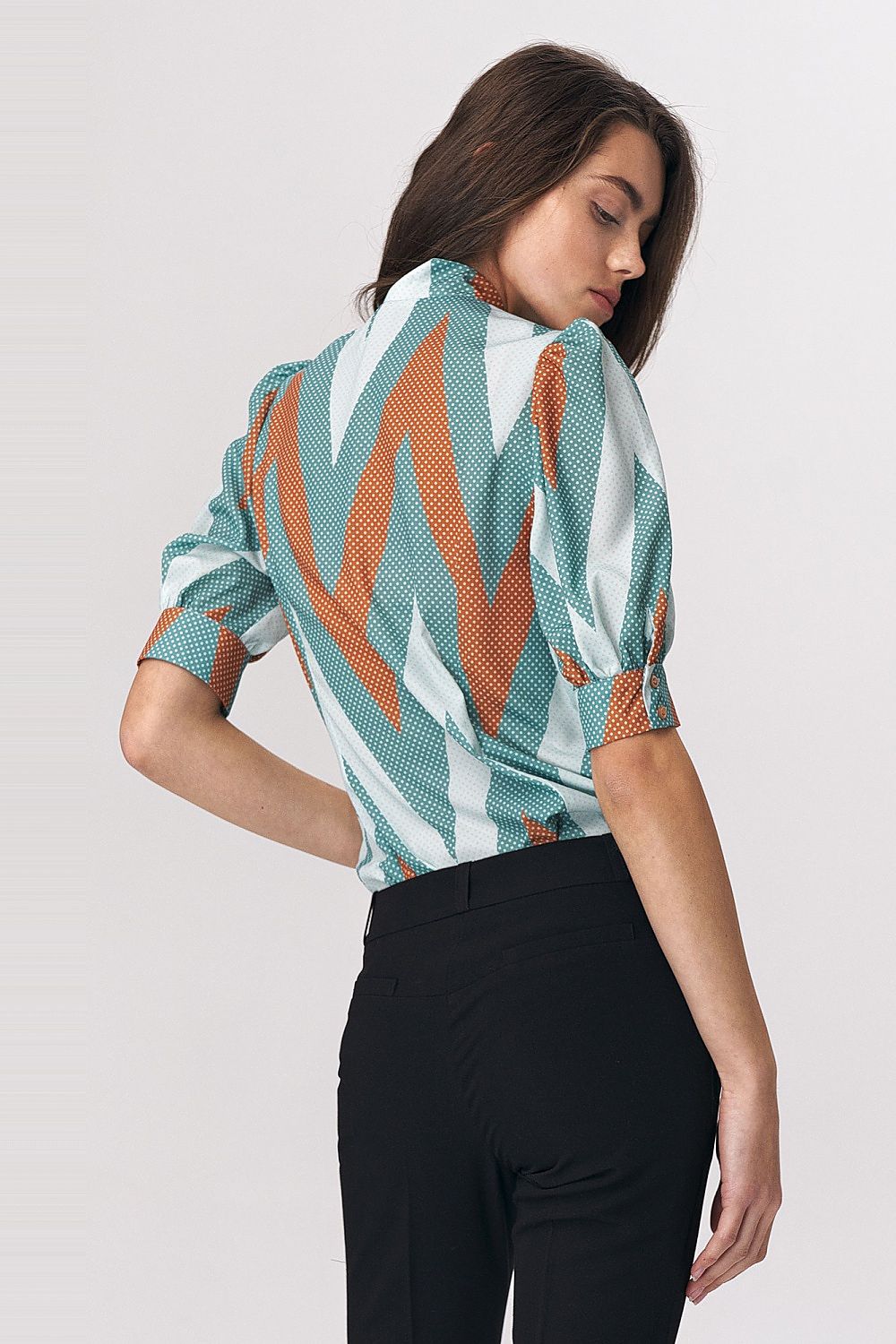 Bluse Nife til dame fra MS StyleHaven, laget av polyester, farge Flerfarget, størrelse 38, med 45720 ermer, perfekt til casual; dress