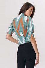Bluse Nife til dame fra MS StyleHaven, laget av polyester, farge Flerfarget, størrelse 38, med 45720 ermer, perfekt til casual; dress