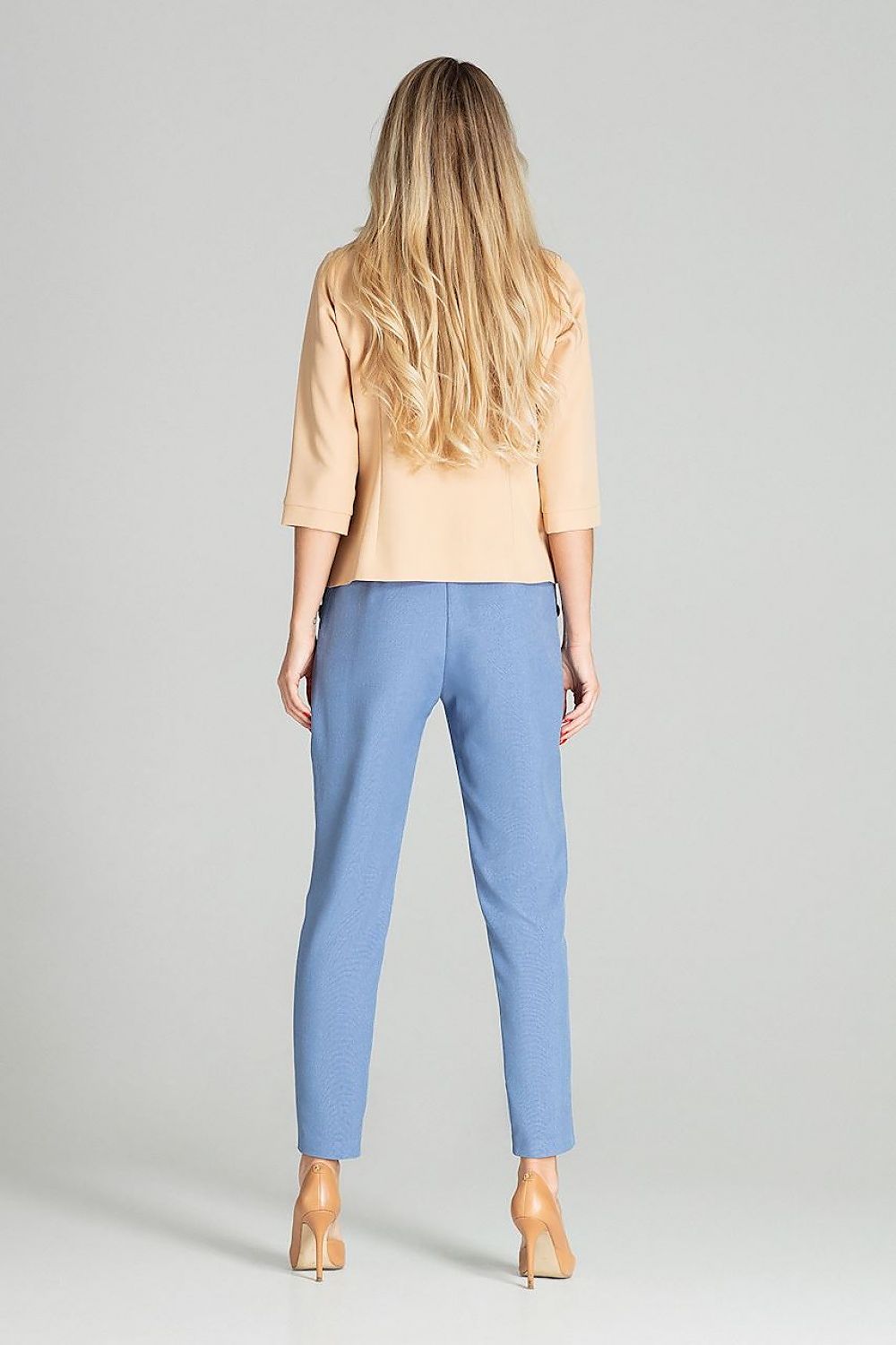 Naya – Klassisk hvit 3/4-ermet skjorte fra Roco Fashion til dame fra MS StyleHaven, laget av polyester, farge beige, størrelse M, med long ermer, perfekt til casual; dress
