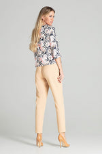 Naya – Klassisk hvit 3/4-ermet skjorte fra Roco Fashion til dame fra MS StyleHaven, laget av polyester, farge Flerfarget, størrelse s, med long ermer, perfekt til casual; dress