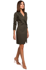 Dagkjole Stylove til dame fra MS StyleHaven, laget av polyester, farge beige, størrelse XXL, med long ermer, perfekt til dress
