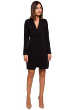 Dagkjole Stylove til dame fra MS StyleHaven, laget av polyester, farge Marineblå, størrelse XL, med long ermer, perfekt til dress