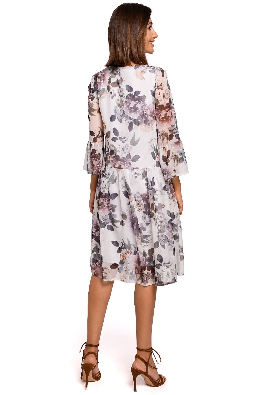 Dagkjole Stylove til dame fra MS StyleHaven, laget av polyester, farge Svart, størrelse L, med lang ermer, perfekt til dress
