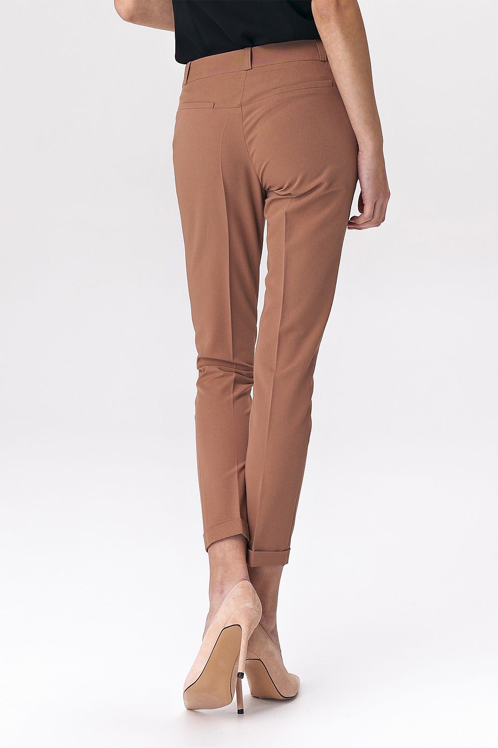 Damebukser Nife til dame fra MS StyleHaven, laget av polyester; Viskose, farge Brun, størrelse 38, med long ermer, perfekt til casual; dress