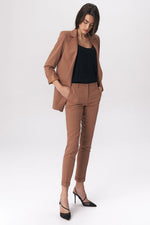 Damebukser Nife til dame fra MS StyleHaven, laget av polyester; Viskose, farge Brun, størrelse 40, med long ermer, perfekt til casual; dress