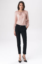 Damebukser Nife til dame fra MS StyleHaven, laget av polyester; Viskose, farge Svart, størrelse 34, med long ermer, perfekt til casual; dress