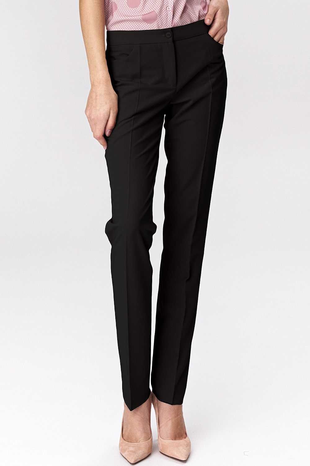 Damebukser Nife til dame fra MS StyleHaven, laget av polyester; Viskose, farge Svart, størrelse 36, med long ermer, bukselengde long, perfekt til casual; dress