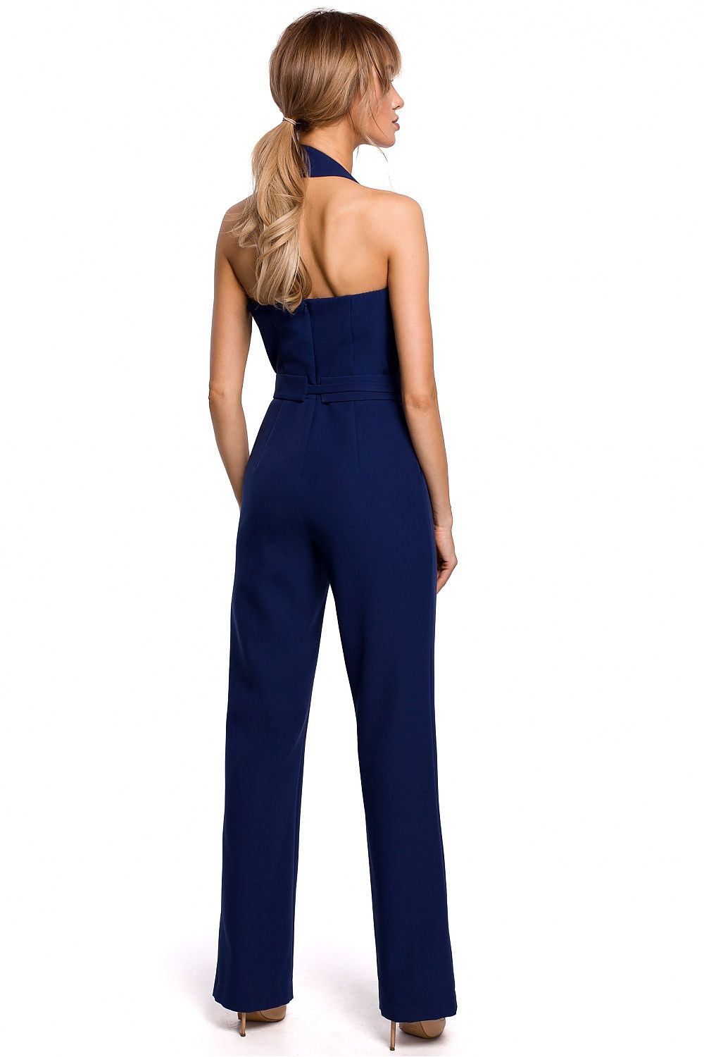 Åpen rygg Jumpsuit - Moe til dame fra MS StyleHaven, laget av polyester, farge Rød, størrelse XL, med sleeveless ermer, perfekt til casual; dress
