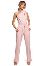 Åpen rygg Jumpsuit - Moe til dame fra MS StyleHaven, laget av polyester, farge Rød, størrelse XXL, med sleeveless ermer, perfekt til casual; dress