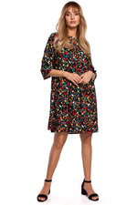 Pustende Dagkjole - Moe til dame fra MS StyleHaven, laget av Viskose, farge Svart, størrelse XXL, med 45720 ermer, perfekt til casual; dress