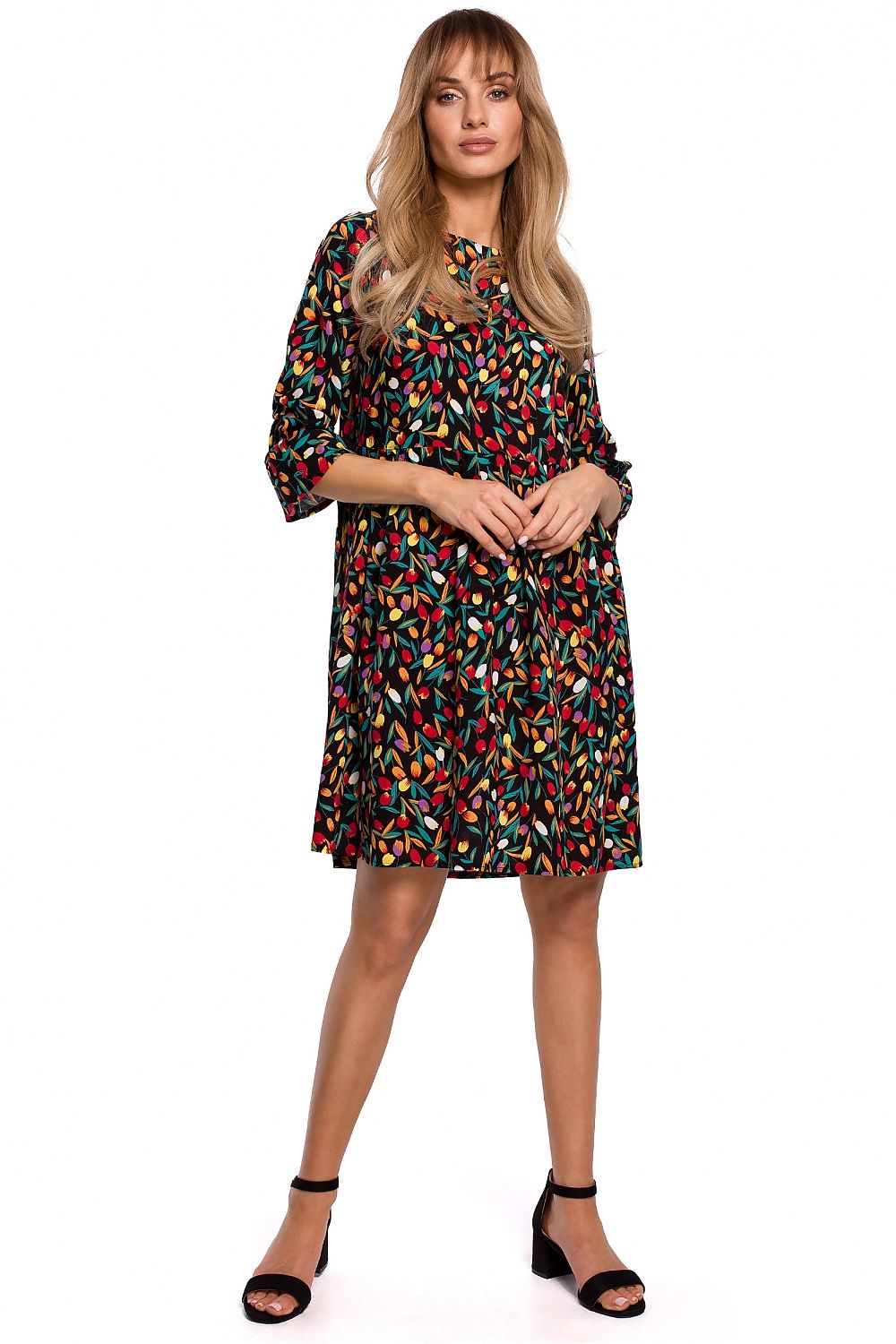 Pustende Dagkjole - Moe til dame fra MS StyleHaven, laget av Viskose, farge Svart, størrelse XXL, med 45720 ermer, perfekt til casual; dress