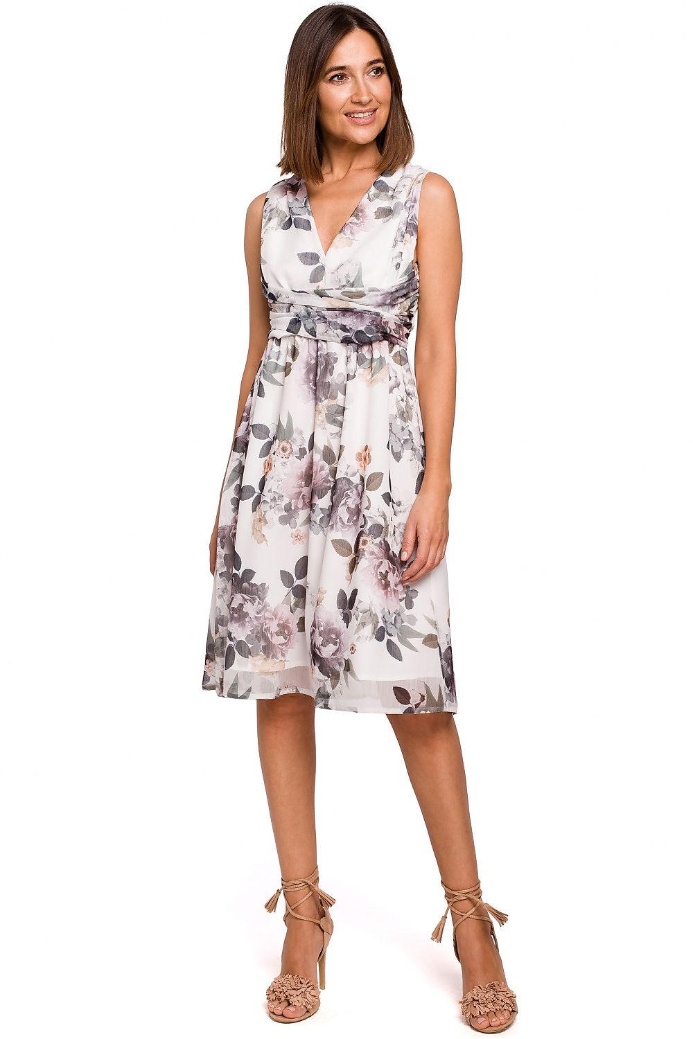Dagkjole Stylove til dame fra MS StyleHaven, laget av polyester, farge Svart, størrelse M, med sleeveless ermer, perfekt til dress