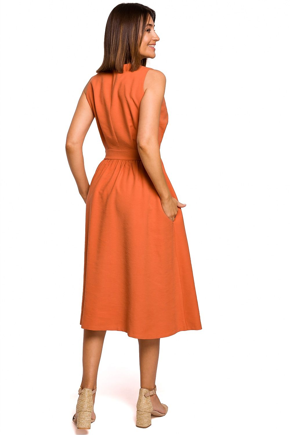 Dagkjole Stylove til dame fra MS StyleHaven, laget av polyester; Viskose, farge Grønn, størrelse s, med sleeveless ermer, perfekt til dress