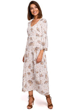 Dagkjole Stylove til dame fra MS StyleHaven, laget av polyester; Viskose, farge Marineblå, størrelse L, med lang ermer, perfekt til dress