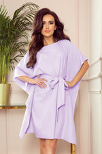 Sofia Day kjole til dame fra MS StyleHaven, laget av polyester, farge Rosa, størrelse S/M, med short ermer, perfekt til casual; dress