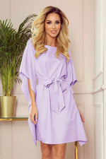Sofia Day kjole til dame fra MS StyleHaven, laget av polyester, farge Rosa, størrelse L/XL, med short ermer, perfekt til casual; dress