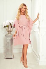 Sofia Day kjole til dame fra MS StyleHaven, laget av polyester, farge Svart, størrelse L/XL, med short ermer, perfekt til casual; dress
