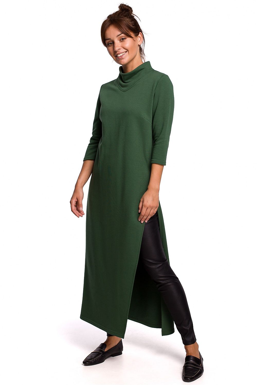 Tunika til dame- BeWear til dame fra MS StyleHaven, laget av Bomull; polyester, farge Blå, størrelse L, med long ermer, perfekt til dress
