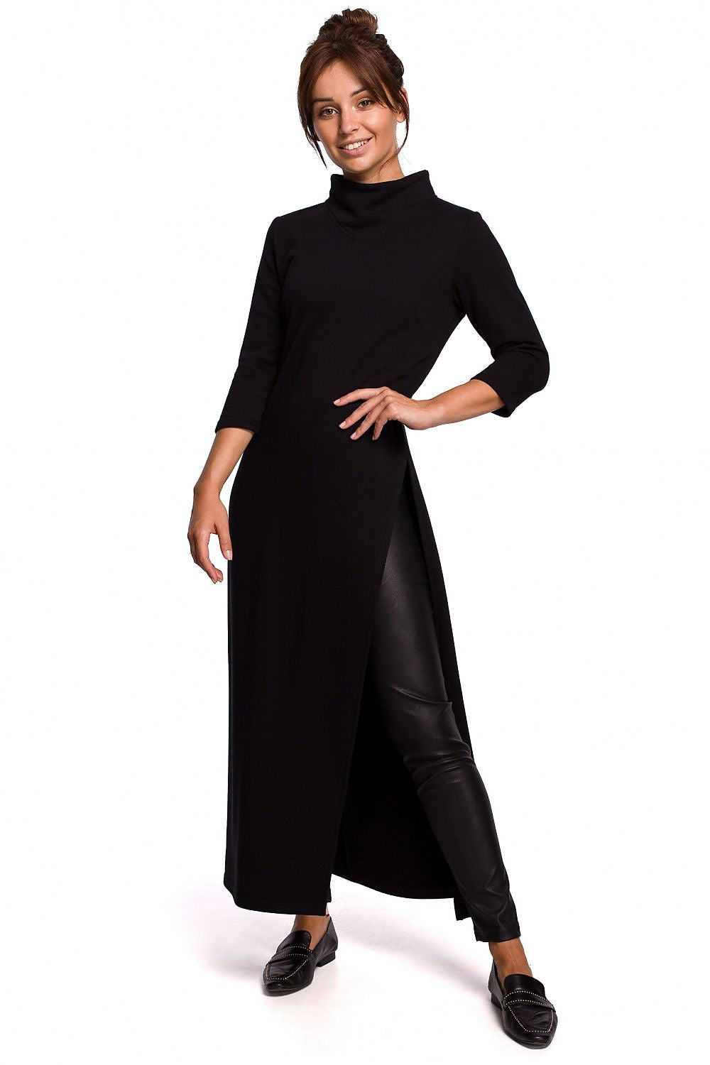 Tunika til dame- BeWear til dame fra MS StyleHaven, laget av Bomull; polyester, farge Blå, størrelse XXL, med long ermer, perfekt til dress