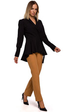 Bølgete kant Jakke - Moe til dame fra MS StyleHaven, laget av polyester, farge Svart, størrelse M, med long ermer, perfekt til casual; dress