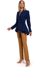 Bølgete kant Jakke - Moe til dame fra MS StyleHaven, laget av polyester, farge Rød, størrelse L, med long ermer, perfekt til casual; dress