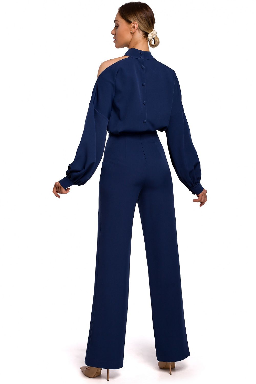 En Skulder Jumpsuit - Moe til dame fra MS StyleHaven, laget av polyester, farge Rød, størrelse XL, med long ermer, perfekt til casual; dress