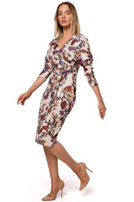 Dagkjole Moe til dame fra MS StyleHaven, laget av polyester, farge Flerfarget, størrelse L, med long ermer, perfekt til casual; dress