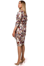 Dagkjole Moe til dame fra MS StyleHaven, laget av polyester, farge Flerfarget, størrelse XL, med long ermer, perfekt til casual; dress