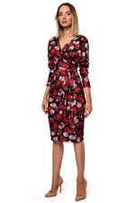 Dagkjole Moe til dame fra MS StyleHaven, laget av polyester, farge Flerfarget, størrelse XXL, med long ermer, perfekt til casual; dress