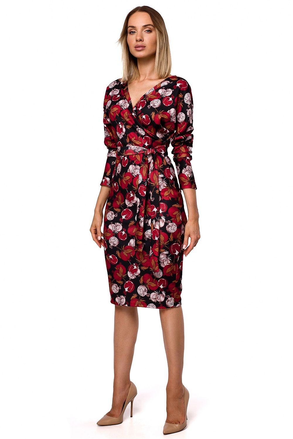Dagkjole Moe til dame fra MS StyleHaven, laget av polyester, farge Flerfarget, størrelse XXL, med long ermer, perfekt til casual; dress