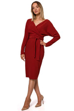 Dagkjole - Moe til dame fra MS StyleHaven, laget av polyester, farge Gul, størrelse M, med long ermer, perfekt til casual; dress